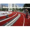 Red 9000 Dtex Artificial Sports Turf Grass, 25 mm Synthetic Grass Lawn For Running Track