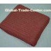 Red Bamboo Throw Blanket , Moisture Absorption Herringbone Blanket
