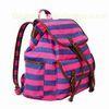 Colorful Leisure Ladies Canvas Backpack Spacious Bags For Clothes / Cellphones