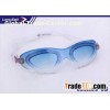 Custom children Terylene case  uv protective silicone Blue color anti fog swimming goggles
