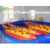 Commercial Banana Double PVC Inflatable Boat Rental For Water Racing Sport