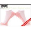 White And Pink Cute Women Cotton Ankle Socks With Custom Logo , Autumn Socks