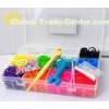 Promotional DIY Bracelet Rainbow Loom Rubber Band Kits purple / green