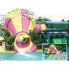 Trumpet fiberglass Tornado Water Slide , super Space Bowl Water Slides