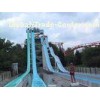 steep slope interactive race Free Fall Water Slide , 20m long family Slides