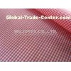 Cotton nylon fabric / spandex check fabric plain weave red / white