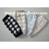 Warm Argyle Long Knitted Arm Warmer Fingerless Gloves With Hand Link For Girls