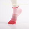 Breathable Womens Ankle Socks , Knitted Pink Gradient Socks