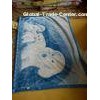 Blue Breathable 100% Polyester Baby Blanket Fleece Woven , Dog Cartoon Kids Fleece Blankets