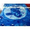 Antistatic Blue Soft Mink Blanket Adults With Cartoon , 85% Acrylic 10% Polyester