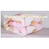 Breathable Pink Polyester Baby Blanket Lovely 100x140CM With Cartoon Fleece