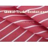 Stable Quality 100% Cotton Yarn Dyed Fabric, Red White Stripe Plain Weave Fabric