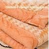 Woven 2 Ply Mink Anti Static Blanket Orange For Military / Picnic , Soft Quilt Blankets
