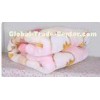 Breathable Pink Polyester Baby Blanket Lovely 100x140CM With Cartoon Fleece