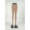 Flesh Colored Cotton Spandex Leggings , Jacquard Capri Leggings For Women