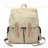 Beige Leisure Ladies Canvas Backpack Ladies Handbags Support Customized Design