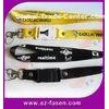 OEM Pretty Single Custom Logo Lanyards Polyester / Nylon With Silk Printed