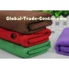 Red / green comfortable microfiber travel towels 80% polyester 20% polyamide