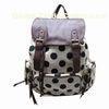 Fashion Stylish Black Dots Ladies Canvas Backpack Support Customized Design
