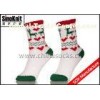 Custom Winter Warm Polyester Funky Socks / Pink Women Floor Socks Thick and Soft