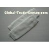 Acrylic White Long Knitted Arm Warmer Fingerless Gloves For Women in Winter