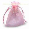 Jewelry Organza Drawstring Pouch Bags With Cute Ribbon 10*14cm