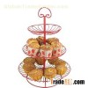 3-tier Red Decorated Cupcake Stand