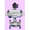 Pneumatic O-type hard-sealing shut-off ball valve
