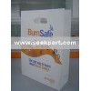 plain brown recycle kraft paper bag with patch plate handle