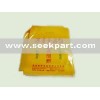 yellow die-cut food plastic bag