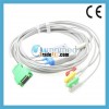 OPV-1500 Nihon Kohden 20pin ECG cable with 3 lead wires