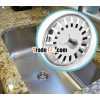 Kitchen sink strainer catches all food particles