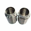 Exhaust flexible pipes with inner braid or interlock