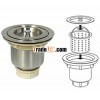 Basket sink strainer blocks residue with removable basket