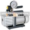 Single-stage rotary vacuum pumps with magnetic valve and press gage