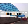 Fabrication of steel structure and fiberglass