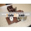 Mechanism for inserting plastic protection for band saw