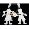 Girl and boy stainless steel pendant
