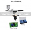 NEW 0.3mm DUAL-ACTION AIRBRUSH GUN GRAVITY PAINT TATTOO