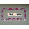 Rose pink Hibiscus funny license plate frames