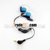 2013 New Fashion High Quality and Fidelity 6U Retractable Stereo Cell Phone Earbuds