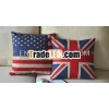 Plain canvas fabric printed outdoor pillow cover