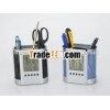 Table LCD digital clock with pen holder