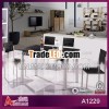 A1229 modern black home dining furniture