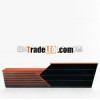 Wooden Reception Desk With Black Slat