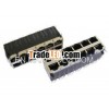 2X6 Magnetic RJ45 Connector with Single Row LED and EMI