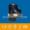 reducing TEE ASTM A234 WPB black paint seamless or welded