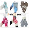 winter acrylic knitted touch screen warm gloves