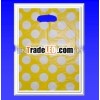 01072 Yellow with white cricle die cut handle packaging virgin po bag