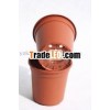 Net bottom dull polish plastic flower pot plastic floerpot